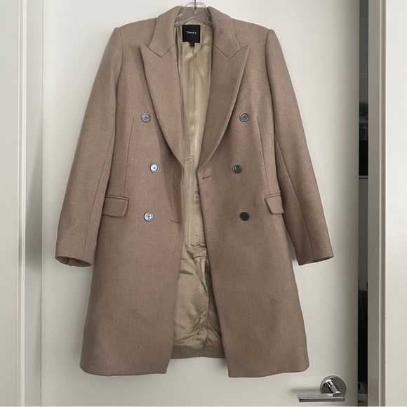 Theory Brown Pea Coat in size 2 - Picture 2 of 8